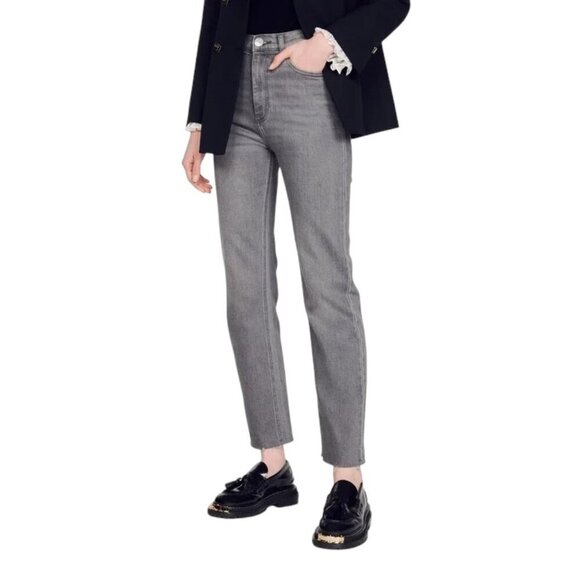 Sandro Venus High Rise Straight Leg Jeans 24 - Picture 1 of 6
